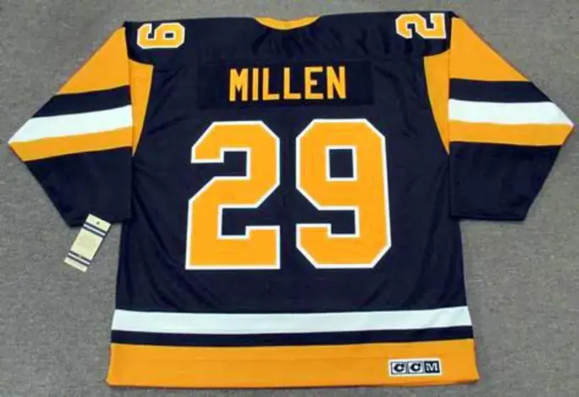 GREG MILLEN Pittsburgh Penguins 1980 CCM Vintage Throwback NHL Hockey Jersey 