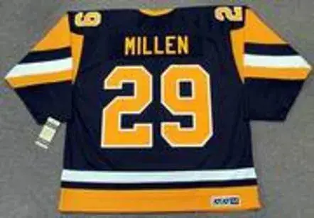 GREG MILLEN Pittsburgh Penguins 1980 CCM Vintage Throwback NHL Hockey Jersey 