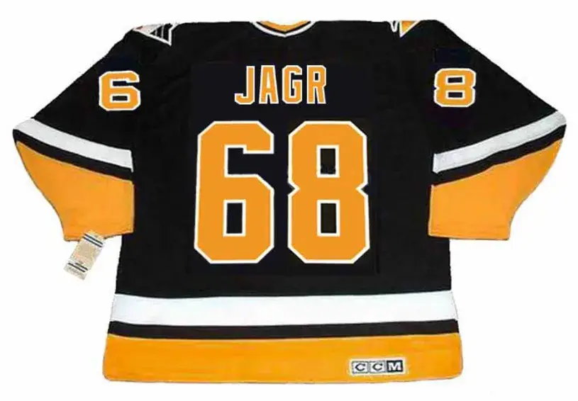 JAROMIR JAGR Pittsburgh Penguins 1996 CCM Vintage Throwback Away Hockey Jersey