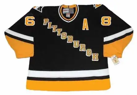 JAROMIR JAGR Pittsburgh Penguins 1996 CCM Vintage Throwback Away Hockey Jersey 