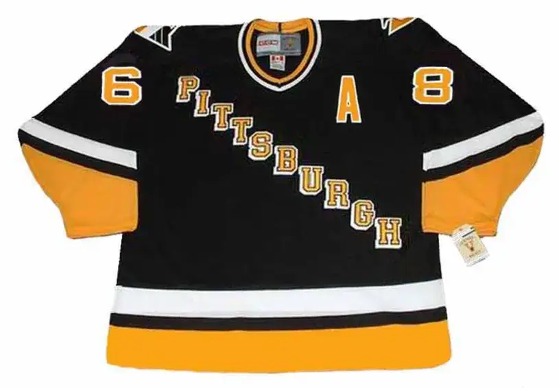 JAROMIR JAGR Pittsburgh Penguins 1996 CCM Vintage Throwback Away Hockey Jersey 