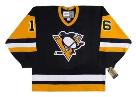 JAY CAUFIELD Pittsburgh Penguins 1992 CCM Vintage Throwback NHL Hockey Jersey