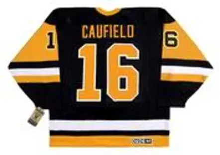 JAY CAUFIELD Pittsburgh Penguins 1992 CCM Vintage Throwback NHL Hockey Jersey 