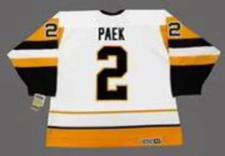 JIM PAEK Pittsburgh Penguins 1992 CCM Vintage Throwback Home NHL Hockey Jersey 