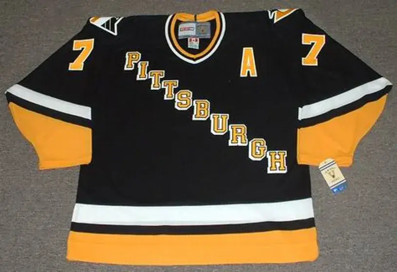 JOE MULLEN  Pittsburgh Penguins 1994 CCM Vintage Throwback Away Hockey Jersey