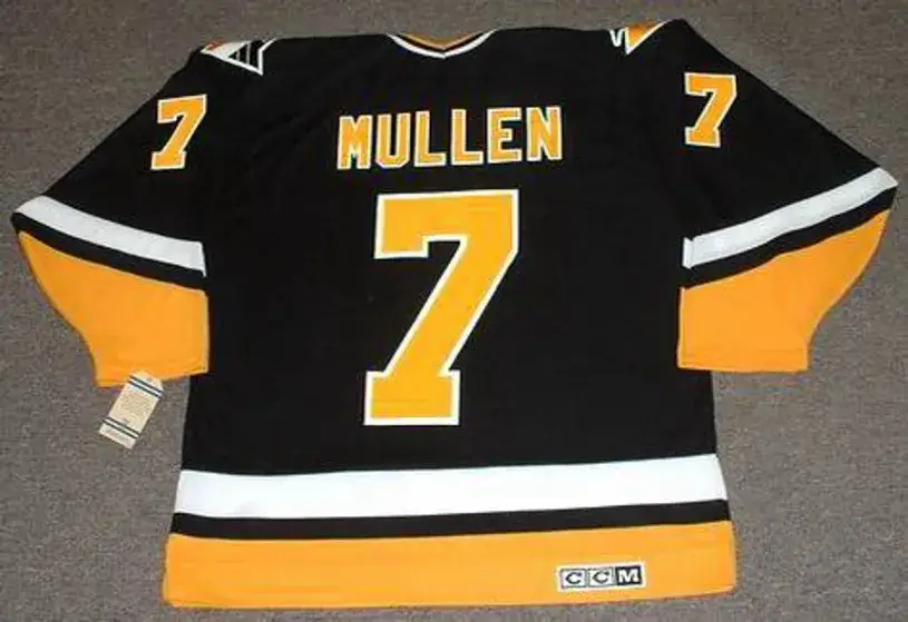 JOE MULLEN  Pittsburgh Penguins 1994 CCM Vintage Throwback Away Hockey Jersey 