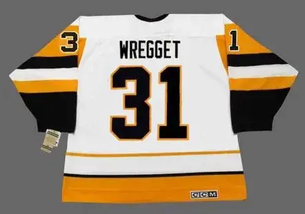 KEN WREGGET Pittsburgh Penguins 1992 CCM Vintage Home NHL Hockey Jersey 