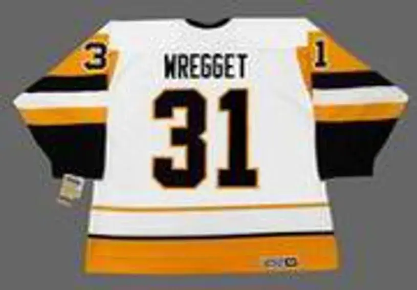 KEN WREGGET Pittsburgh Penguins 1992 CCM Vintage Home NHL Hockey Jersey 