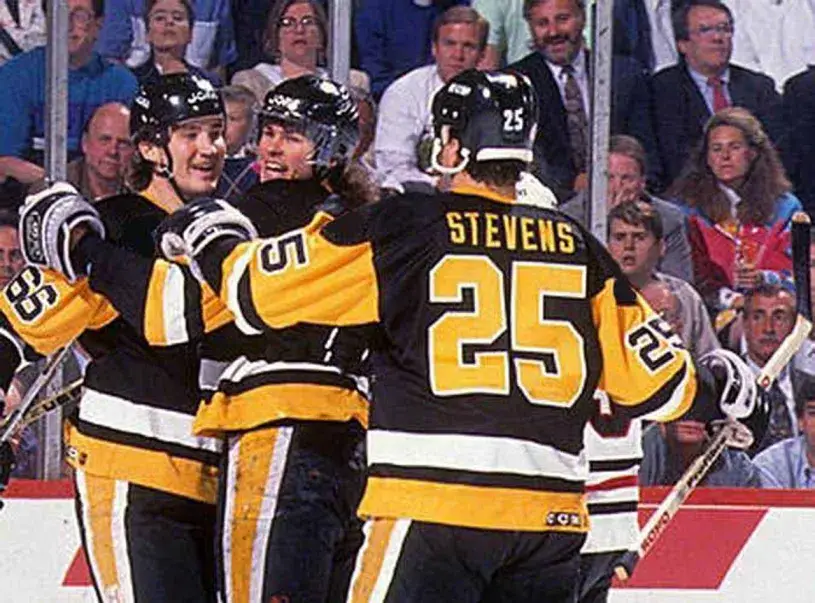 KEVIN STEVENS Pittsburgh Penguins 1992 CCM Vintage Away NHL Hockey Jersey 