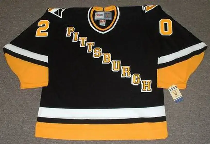 LUC ROBITAILLE Pittsburgh Penguins 1994 CCM Vintage Throwback Away Hockey Jersey
