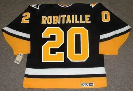 LUC ROBITAILLE Pittsburgh Penguins 1994 CCM Vintage Throwback Away Hockey Jersey 