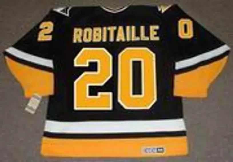 LUC ROBITAILLE Pittsburgh Penguins 1994 CCM Vintage Throwback Away Hockey Jersey 