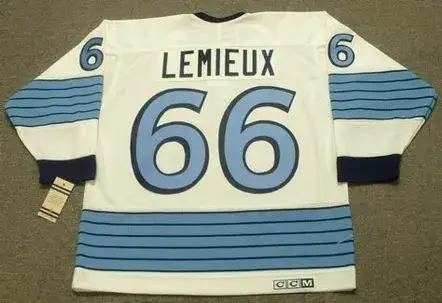 MARIO LEMIEUX Pittsburgh Penguins 1967 Away CCM Vintage NHL Throwback Jersey 