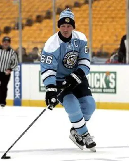 MARIO LEMIEUX Pittsburgh Penguins 1967 Away CCM Vintage NHL Throwback Jersey 
