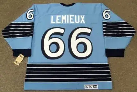 MARIO LEMIEUX Pittsburgh Penguins 1967 Home CCM Vintage NHL Throwback Jersey 