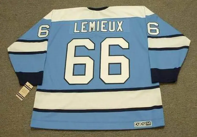 MARIO LEMIEUX Pittsburgh Penguins 1969 CCM Vintage NHL Throwback Jersey 