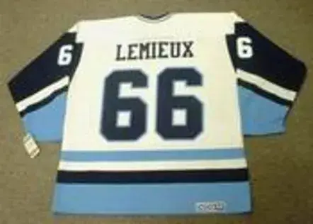 MARIO LEMIEUX Pittsburgh Penguins 1978 CCM Vintage NHL Throwback Jersey 