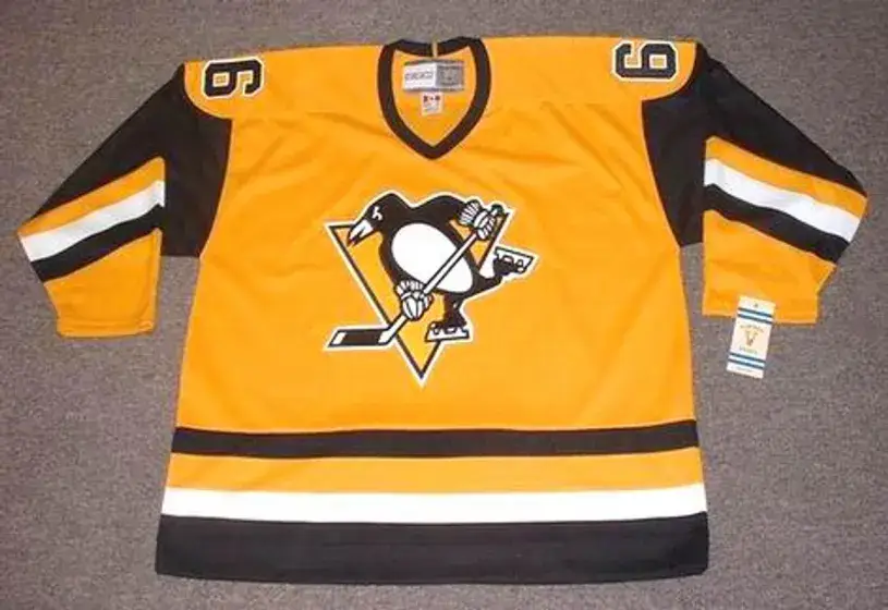 MARIO LEMIEUX Pittsburgh Penguins 1984 Away CCM NHL Vintage Throwback Jersey