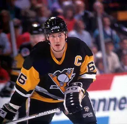 MARIO LEMIEUX Pittsburgh Penguins 1992 Away CCM NHL Vintage Throwback Jersey 