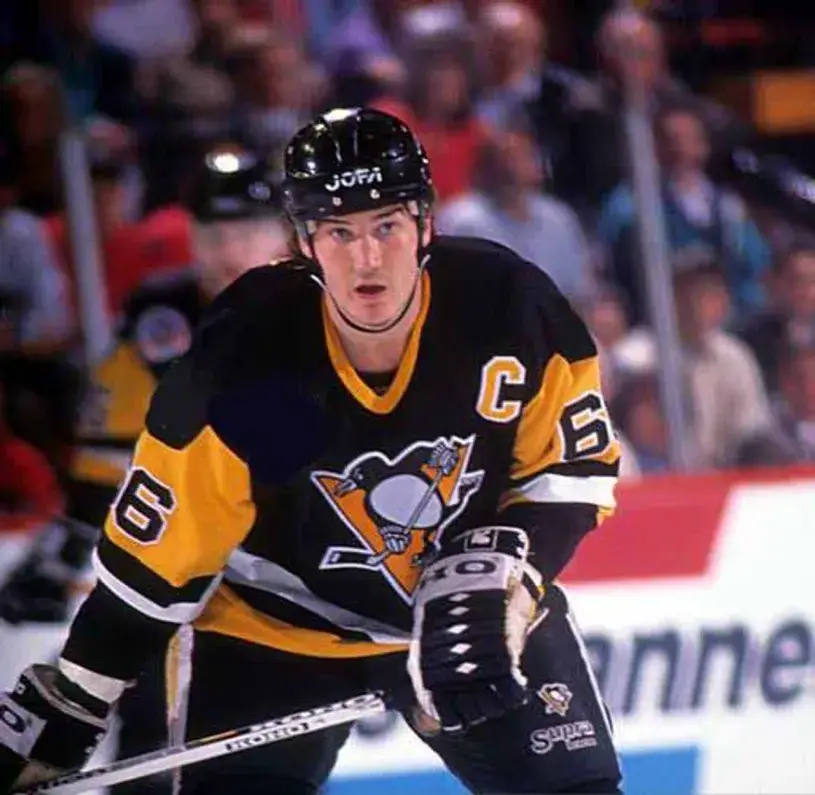 MARIO LEMIEUX Pittsburgh Penguins 1992 Away CCM NHL Vintage Throwback Jersey 