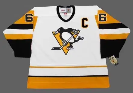 MARIO LEMIEUX Pittsburgh Penguins 1992 Home CCM Vintage NHL Throwback Jersey