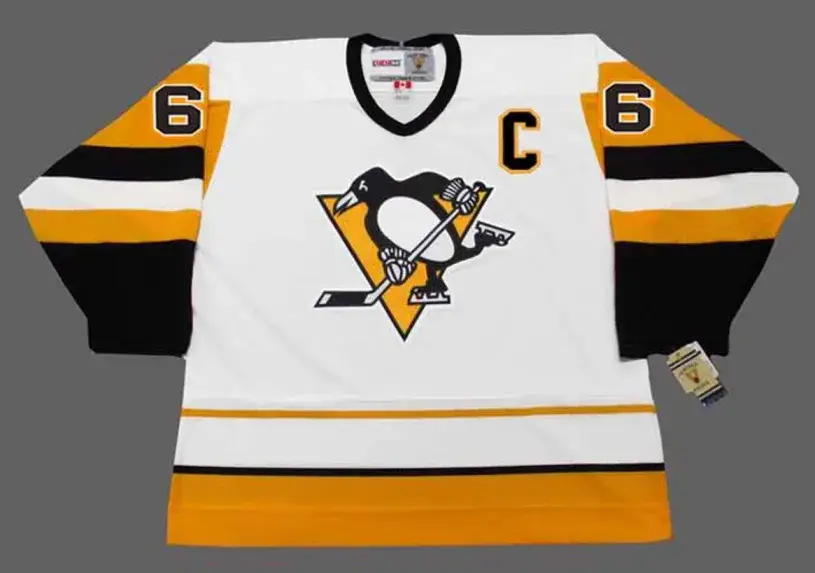 MARIO LEMIEUX Pittsburgh Penguins 1992 Home CCM Vintage NHL Throwback Jersey