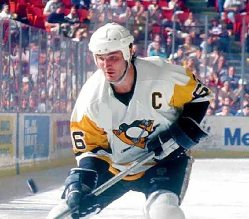 MARIO LEMIEUX Pittsburgh Penguins 1992 Home CCM Vintage NHL Throwback Jersey 