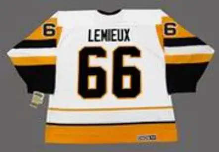 MARIO LEMIEUX Pittsburgh Penguins 1992 Home CCM Vintage NHL Throwback Jersey 