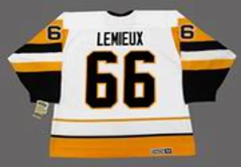 MARIO LEMIEUX Pittsburgh Penguins 1992 Home CCM Vintage NHL Throwback Jersey 