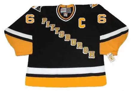 MARIO LEMIEUX Pittsburgh Penguins 1996 CCM Vintage Throwback Away Hockey Jersey 