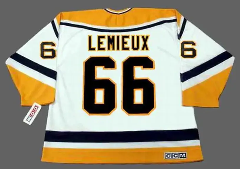MARIO LEMIEUX Pittsburgh Penguins 1996 Home CCM Vintage NHL Throwback Jersey 