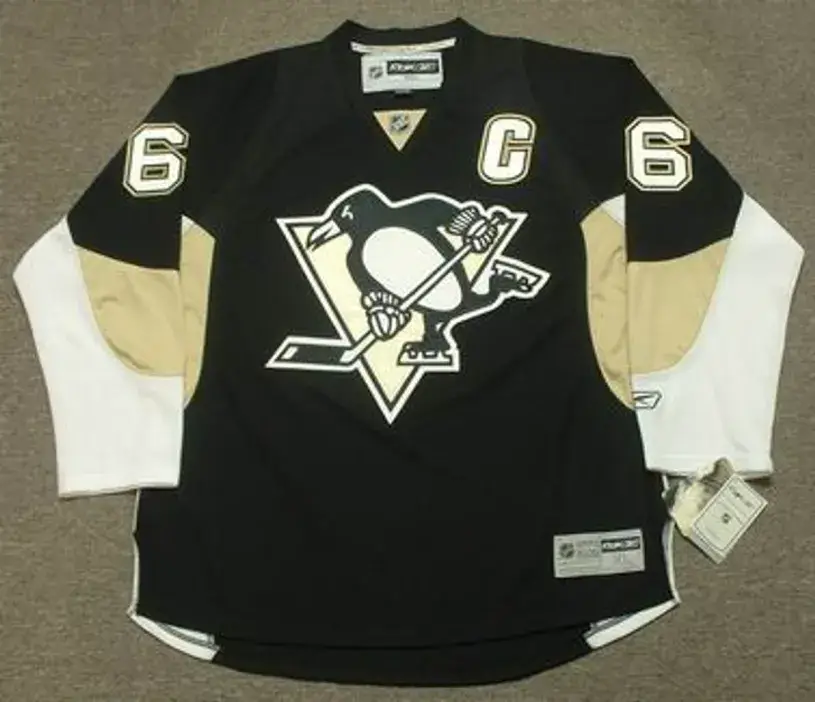 MARIO LEMIEUX Pittsburgh Penguins 2005 Reebok Throwback NHL Hockey Jersey