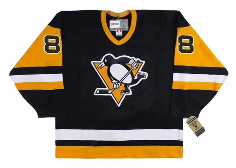 MARK RECCHI Pittsburgh Penguins 1991 CCM Vintage Throwback Away NHL Hockey Jersey