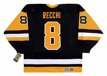 MARK RECCHI Pittsburgh Penguins 1991 CCM Vintage Throwback Away NHL Hockey Jersey 