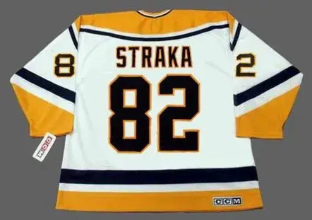 MARTIN STRAKA Pittsburgh Penguins 1998 CCM Throwback Home NHL Jersey 