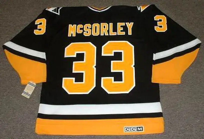 MARTY McSORLEY Pittsburgh Penguins 1994 CCM Vintage Throwback Away Hockey Jersey 