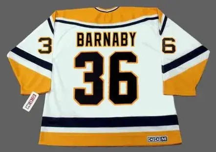 MATTHEW BARNABY Pittsburgh Penguins 1999 CCM Throwback Home NHL Jersey 