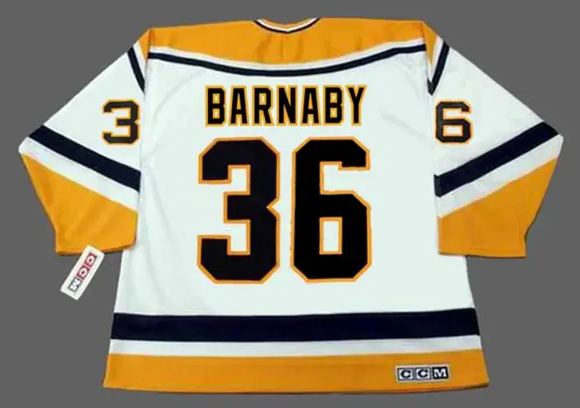 MATTHEW BARNABY Pittsburgh Penguins 1999 CCM Throwback Home NHL Jersey 