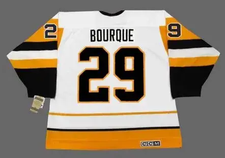 PHIL BOURQUE Pittsburgh Penguins 1992 CCM Vintage Home NHL Hockey Jersey 