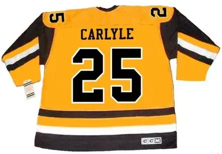 RANDY CARLYLE Pittsburgh Penguins 1981 CCM Vintage Throwback NHL Hockey Jersey 