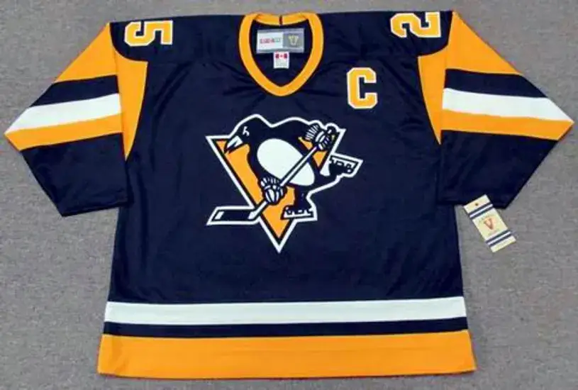 RANDY CARLYLE Pittsburgh Penguins 1984 CCM Vintage Throwback NHL Hockey Jersey