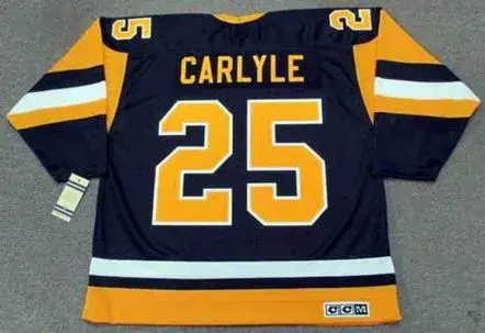RANDY CARLYLE Pittsburgh Penguins 1984 CCM Vintage Throwback NHL Hockey Jersey 