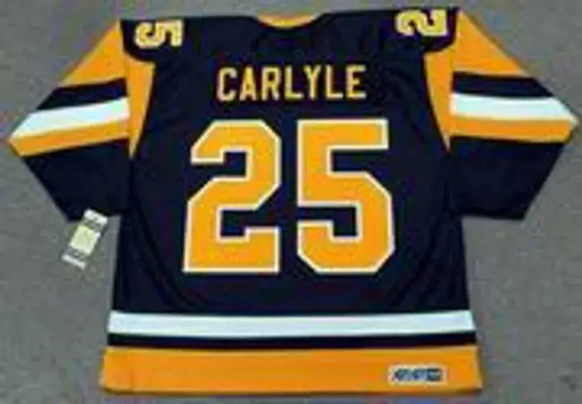 RANDY CARLYLE Pittsburgh Penguins 1984 CCM Vintage Throwback NHL Hockey Jersey 