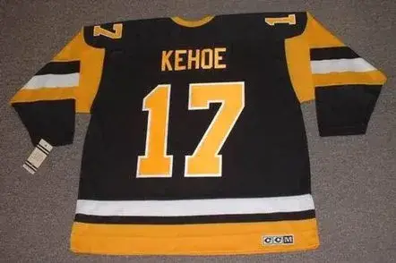 RICK KEHOE Pittsburgh Penguins 1980 CCM Vintage Throwback Away NHL Hockey Jersey 