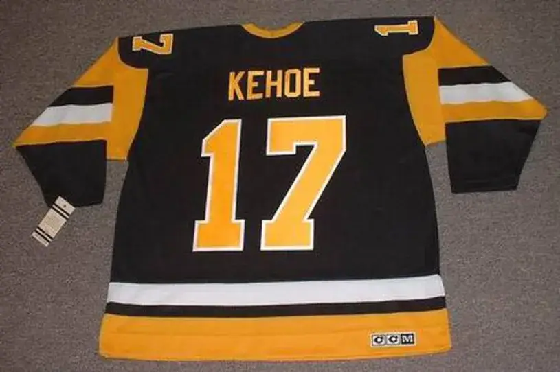 RICK KEHOE Pittsburgh Penguins 1980 CCM Vintage Throwback Away NHL Hockey Jersey 