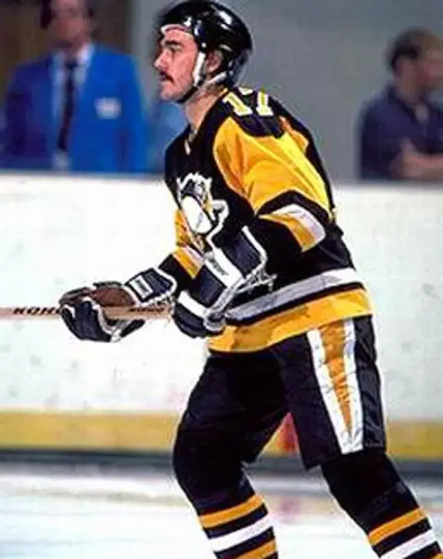 RICK KEHOE Pittsburgh Penguins 1980 CCM Vintage Throwback Away NHL Hockey Jersey 