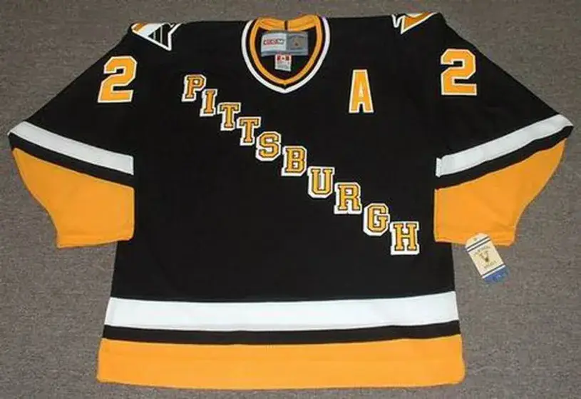 RICK TOCCHET  Pittsburgh Penguins 1993 CCM Vintage Throwback Away Hockey Jersey 