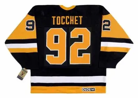 RICK TOCCHET Pittsburgh Penguins 1992 CCM Vintage Away NHL Hockey Jersey 
