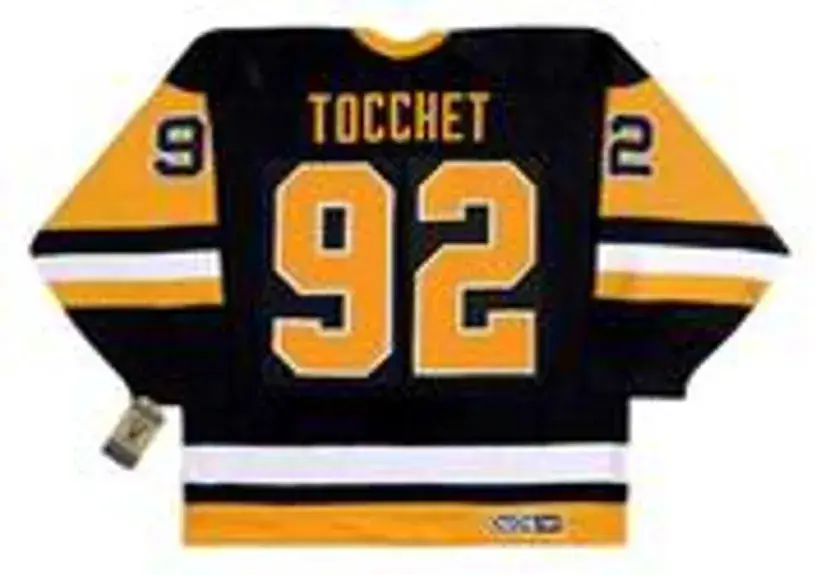 RICK TOCCHET Pittsburgh Penguins 1992 CCM Vintage Away NHL Hockey Jersey 