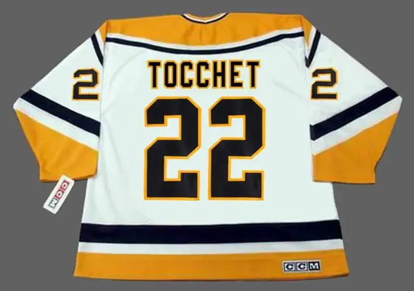 RICK TOCCHET Pittsburgh Penguins 1993 CCM Throwback Home NHL Jersey 